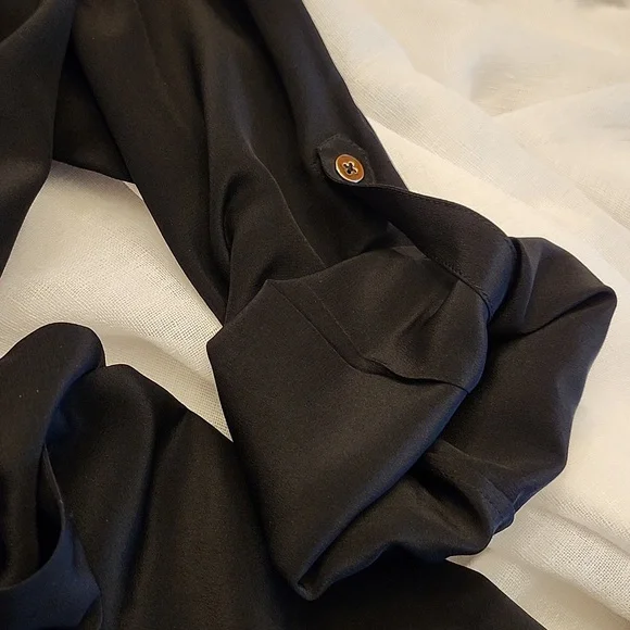 Diane Von Furstenberg Ex Cond & Pro Cleaned Silk Jumpsuit W/ Pockets, Large, $75 - Picture 8 of 14